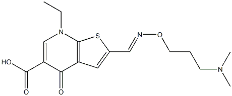  2-[[3-(Dimethylamino)propoxy]iminomethyl]-7-ethyl-4,7-dihydro-4-oxothieno[2,3-b]pyridine-5-carboxylic acid