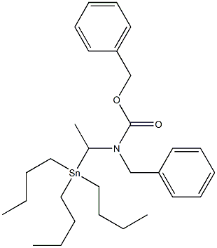 N-Benzyl-N-[1-(tributylstannyl)ethyl]carbamic acid benzyl ester Structure