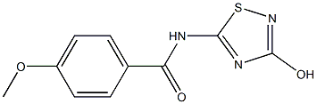 N-(3-Hydroxy-1,2,4-thiadiazol-5-yl)-4-methoxybenzamide,,结构式