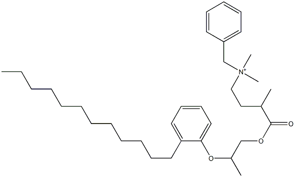 N,N-Dimethyl-N-benzyl-N-[3-[[2-(2-dodecylphenyloxy)propyl]oxycarbonyl]butyl]aminium Struktur