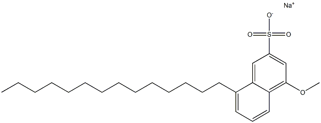 4-メトキシ-8-テトラデシル-2-ナフタレンスルホン酸ナトリウム 化学構造式