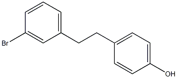 4-[2-(3-ブロモフェニル)エチル]フェノール 化学構造式