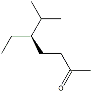 [R,(+)]-5-エチル-6-メチル-2-ヘプタノン 化学構造式