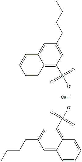Bis(3-butyl-1-naphthalenesulfonic acid)calcium salt Structure