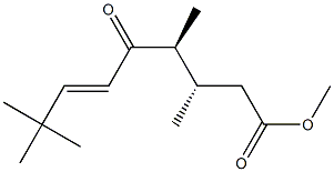 (3S,4S,6E)-3,4,8,8-Tetramethyl-5-oxo-6-nonenoic acid methyl ester,,结构式