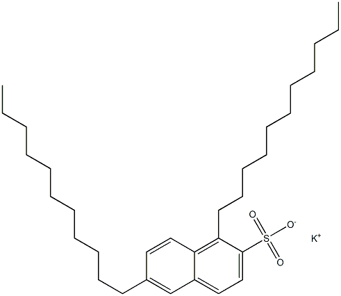 1,6-ジウンデシル-2-ナフタレンスルホン酸カリウム 化学構造式
