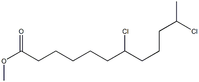 7,11-ジクロロラウリン酸メチル 化学構造式