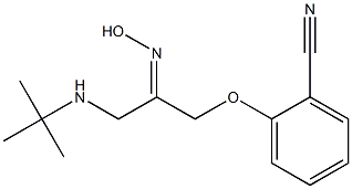 1-(2-Cyanophenoxy)-3-tert-butylaminoacetone (E)-oxime Structure