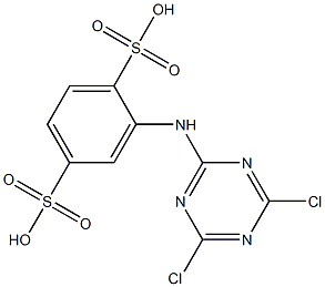 2-(4,6-Dichloro-1,3,5-triazin-2-ylamino)-1,4-benzenedisulfonic acid,,结构式