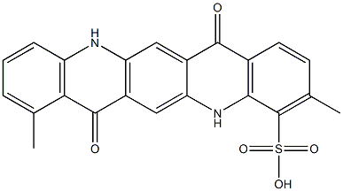 5,7,12,14-Tetrahydro-3,8-dimethyl-7,14-dioxoquino[2,3-b]acridine-4-sulfonic acid Struktur