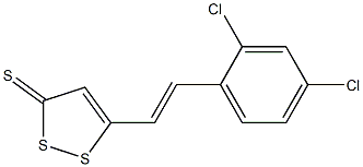 5-[2-(2,4-Dichlorophenyl)ethenyl]-3H-1,2-dithiol-3-thione 结构式