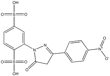 1-(2,5-ジスルホフェニル)-3-(4-ニトロフェニル)-1H-ピラゾール-5(4H)-オン 化学構造式