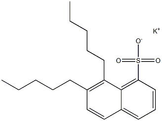 7,8-Dipentyl-1-naphthalenesulfonic acid potassium salt Structure