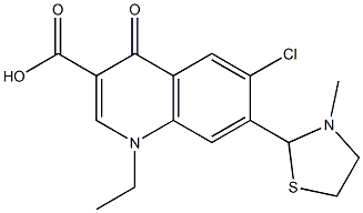 1,4-Dihydro-1-ethyl-4-oxo-6-chloro-7-(3-methylthiazolidin-2-yl)quinoline-3-carboxylic acid