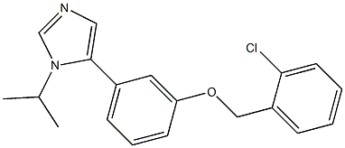 1-イソプロピル-5-[3-(2-クロロベンジルオキシ)フェニル]-1H-イミダゾール 化学構造式