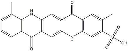 5,7,12,14-テトラヒドロ-2,11-ジメチル-7,14-ジオキソキノ[2,3-b]アクリジン-3-スルホン酸 化学構造式