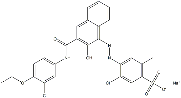 3-Chloro-6-methyl-4-[[3-[[(3-chloro-4-ethoxyphenyl)amino]carbonyl]-2-hydroxy-1-naphtyl]azo]benzenesulfonic acid sodium salt