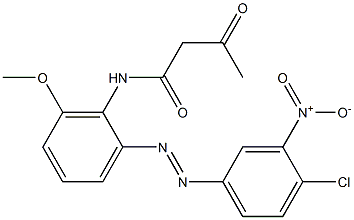2-Acetyl-2'-(4-chloro-3-nitrophenylazo)-6'-methoxyacetanilide Structure
