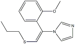 1-[(E)-2-Propylthio-1-(2-methoxyphenyl)ethenyl]-1H-imidazole,,结构式