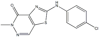 2-(4-Chlorophenylamino)-5-methylthiazolo[4,5-d]pyridazin-4(5H)-one,,结构式