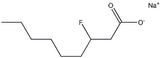 3-Fluoropelargonic acid sodium salt Structure