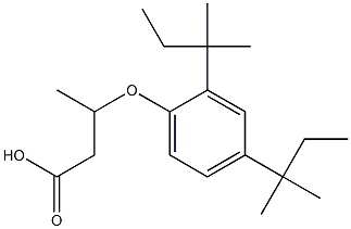 3-(2,4-ジ-tert-ペンチルフェノキシ)ブタン酸 化学構造式