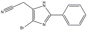 2-Phenyl-4-bromo-1H-imidazole-5-acetonitrile,,结构式