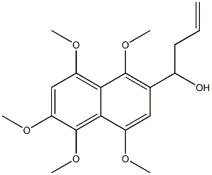 1,2,4,5,8-Pentamethoxy-6-(1-hydroxy-3-butenyl)naphthalene Structure