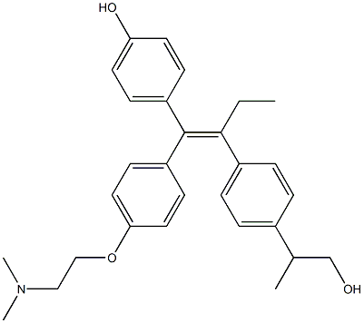 4-[(Z)-2-[4-(2-Hydroxy-1-methylethyl)phenyl]1-[4-(2-dimethylaminoethoxy)phenyl]-1-butenyl]phenol,,结构式