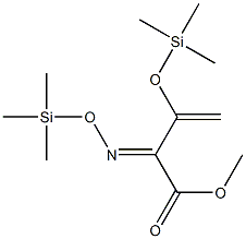 2-(Trimethylsiloxyimino)-3-(trimethylsiloxy)-3-butenoic acid methyl ester,,结构式