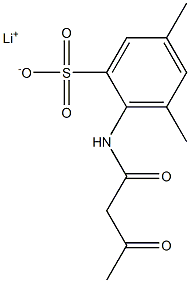 2-(アセトアセチルアミノ)-3,5-ジメチルベンゼンスルホン酸リチウム 化学構造式