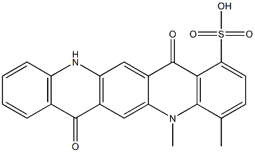 5,7,12,14-Tetrahydro-4,5-dimethyl-7,14-dioxoquino[2,3-b]acridine-1-sulfonic acid Struktur