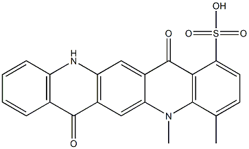 5,7,12,14-Tetrahydro-4,5-dimethyl-7,14-dioxoquino[2,3-b]acridine-1-sulfonic acid Structure