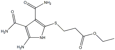 2-Amino-5-[[2-(ethoxycarbonyl)ethyl]thio]-1H-pyrrole-3,4-dicarboxamide|