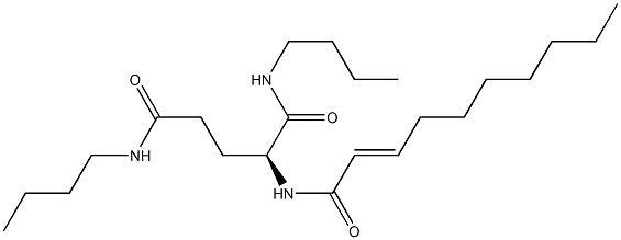 N2-(2-デセノイル)-N1,N5-ジブチルグルタミンアミド 化学構造式