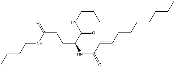 N2-(2-Decenoyl)-N1,N5-dibutylglutaminamide Struktur