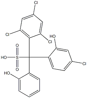 (4-Chloro-2-hydroxyphenyl)(2,4,6-trichlorophenyl)(2-hydroxyphenyl)methanesulfonic acid Structure