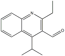 2-エチル-4-イソプロピルキノリン-3-カルボアルデヒド 化学構造式