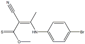 2-Cyano-3-(4-bromophenylamino)-3-methylthioacrylic acid methyl ester