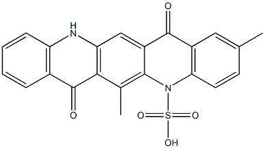 5,7,12,14-Tetrahydro-2,6-dimethyl-7,14-dioxoquino[2,3-b]acridine-5-sulfonic acid Struktur