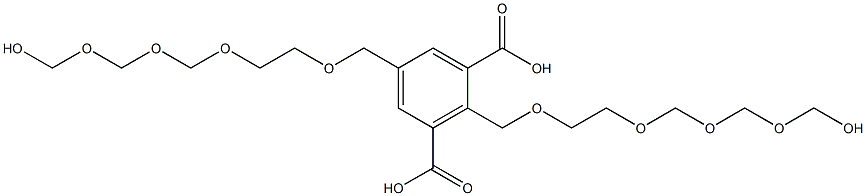 2,5-Bis(10-hydroxy-2,5,7,9-tetraoxadecan-1-yl)isophthalic acid,,结构式