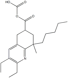 5,6,7,8-Tetrahydro-8-pentyl-8-methylquinoline-6,6-dicarboxylic acid diethyl ester,,结构式