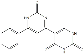 5-[(2-オキソ-6-フェニル-1,2-ジヒドロピリミジン)-4-イル]ウラシル 化学構造式