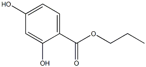 2,4-Dihydroxybenzoic acid propyl ester,,结构式