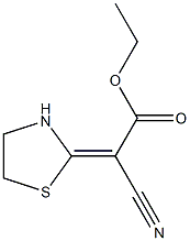 2-[(E)-エトキシカルボニル(シアノ)メチレン]チアゾリジン 化学構造式