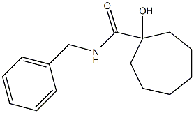 N-ベンジル-1-ヒドロキシシクロヘプタンカルボアミド 化学構造式
