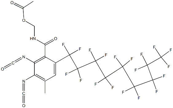 N-(Acetyloxymethyl)-2-(nonadecafluorononyl)-5,6-diisocyanato-4-methylbenzamide