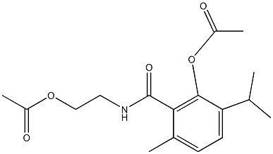 N-(2-Acetoxyethyl)-3-acetoxy-p-cymene-2-carboxamide 结构式