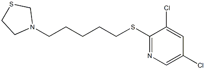 3,5-Dichloro-2-[[5-(3-thiazolidinyl)pentyl]thio]pyridine
