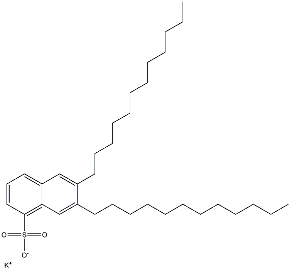 6,7-Didodecyl-1-naphthalenesulfonic acid potassium salt,,结构式
